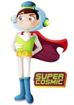 Sticker Espace : Super Cosmic l'astronaute. Sticker d�coratif enfant imprim� sur adh�sif d�coup� � la forme.