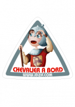 Sticker automobile Chevalier � bord