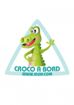 Sticker automobile Croco � bord