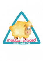 Sticker automobile Mouton � bord