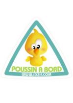 Sticker automobile Poussin � bord