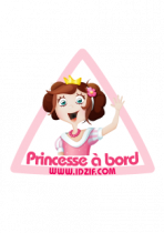 Sticker automobile Princesse � bord