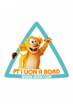 Sticker automobile Pt\'i Lion � bord