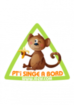 Sticker automobile Pt\'i Singe � bord