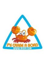 Sticker automobile Pti Crabe � bord