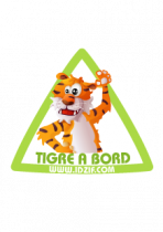 Sticker automobile Tigre � bord