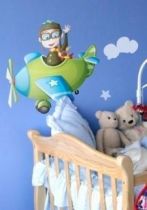 Sticker Avion avec son pilote