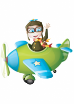 Sticker Avion avec son pilote