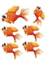 Sticker ban de poissons rouge.
