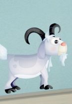 Sticker Blanche la ch�vre