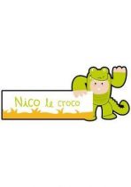 Sticker cadre pr�nom Crocodile.