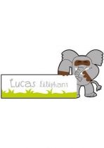 Sticker cadre pr�nom El�phant.