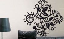 Sticker carr� floral.