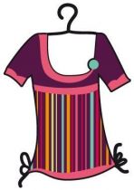 Sticker chemisier d\'�t� sur cintre.