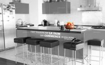 Sticker citation "C'est toujours par la faim ..." de Louis Auguste Commerson. Sticker adh�sif d�coup�s � la forme dans vinyle de couleur unie. Ce visuel fera sensation dans votre int�rieur.