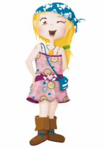 Sticker deco chambre fille. Lili la Pirate