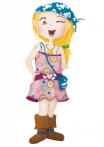 Sticker deco chambre fille. Lili la Pirate