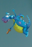 sticker dragon. Dragon bleu imprim� sur adh�sif et d�coup� � la forme. Sticker mural id�al pour d�corer la chambre de vos enfants
