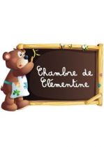 sticker enfant. Ce tableau autocollant avec visuel ourson peut �tre personnalis� afin de d�corer la porte de la chambre de votre enfant, � vous de choisir le texte. Le sticker enfant est imprim� sur un vinyle adh�sif et d�coup� � la forme. Il existe plus de 500 mod�les de stickers enfants sur le site www.iDzif.com, qui vous permettront de r�aliser une d�coration adh�sive � votre go�t.