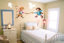 Sticker enfant Capitaine Alysson imprim� sur adh�sif avec d�coupe � la forme. Vous pouvez adapter la longueur de votre corde au moment de la pose de votre sticker enfant gr�ce aux deux �l�ments compl�mentaires. A l\'abooordage moussaillon!!