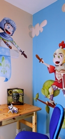 Stickers enfants chevalier pour une d�coration de chambre de gar�on
