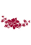 Sticker fleur asiatique d�coup�e � la forme dans vinyle de couleur unie.