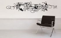 Sticker fresque de lettres