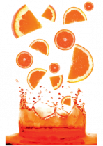 Sticker frigo Jus d\'orange. D�coration de frigidaire imprim� sur vinyle adh�sif. iDzif.com r�invente la d�co pour le frigo et vous propose une nouvelle mani�re de d�corer votre cuisine. Ce sticker frigo peut se poser sur toutes autres surfaces lisses de votre choix.