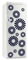 Sticker frigo Rosace. D�coration de frigidaire r�alis�e en vinyle adh�sif avec d�coupe � la forme, � vous de choisir la couleur qui s\'accordera le mieux � votre int�rieur de cuisine. Ce visuel original fera sensation dans votre int�rieur.