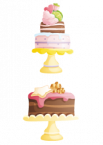 Sticker g�teaux. Imprim� sur adh�sif avec d�coupe � la forme. Id�al pour les gourmands.