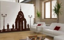 Sticker GEANT place v�nitienne d�coup� � la forme dans vinyle de couleur unie.