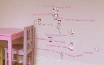 Stickers histoire de danse pour d�coration murale de chambre de fille