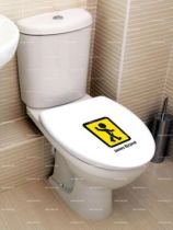 Sticker humoristique WC