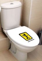 Sticker humoristique WC