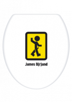 Sticker humoristique WC