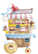 Sticker le chariot des douceurs