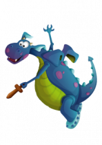 Sticker le dragon bleu