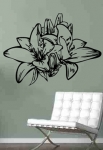 Stickers lys pour d�coration murale sur le th�me des fleurs