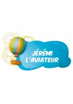 Sticker montgolfi�re avec texte � personnaliser