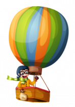 Sticker Montgolfi�re et son pilote