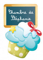 Sticker muffin. Imprim� sur adh�sif avec d�coupe � la forme. Id�al pour les gourmands. \r\nA vous de choisir le texte qui correspond le mieux � la d�co de votre enfant.
