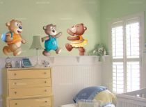 sticker nounours. Sticker d�coratif enfant Ugo l\'ourson. Imprim� sur adh�sif d�coup� � la forme.