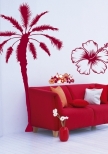 Stickers palmier d�coup� � la forme dans vinyle adh�sif pour se croire en vacances toute l'ann�e. Choissisez votre stickers palmier dans 22 couleurs disponibles.