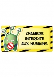 Sticker plaque de porte extraterrestre ou d�coration murale pour personnaliser la chambre de votre enfant, � vous de choisir le texte. Visuel imprim� sur vinyle adh�sif d�coup� � la forme.