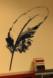 Sticker plume d�coup� � la forme dans vinyle de couleur unie.