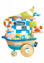 Sticker produits de la mer, coquillages et crustac�s. Imprim� sur adh�sif avec d�coupe � la forme. Ce visuel donnera une touche marine dans la chambre de vos bambins.