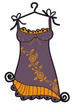 Sticker robe d'�t� sur cintre.