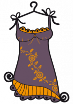 Sticker robe d'�t� sur cintre.