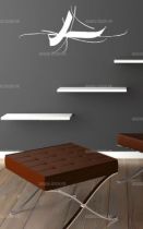 Sticker \"signe A\" d�coup� � la forme dans vinyle de couleur unie. Ce visuel habillera vos murs de mani�res originale. Cr�ation MALTIN