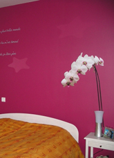 Cette id�e d�co a �t� r�alis�e avec un sticker orchid�e iDzif.com